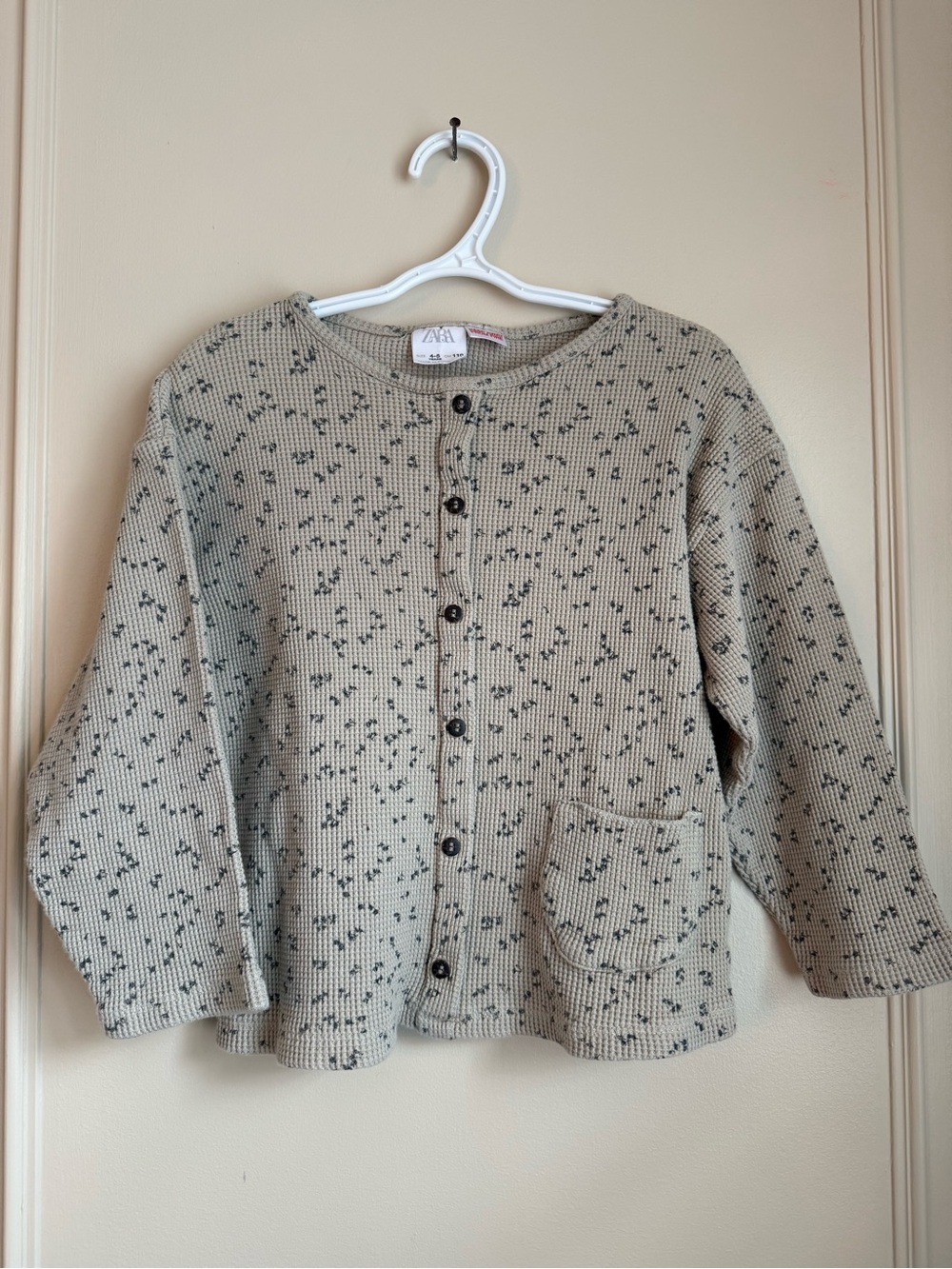 Zara Kids waffle knit shirt